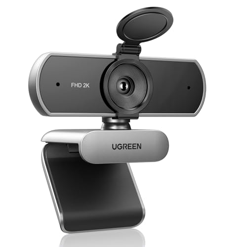 UGREEN Webcam 2K, USB A Webcam mit Mikrofo,...