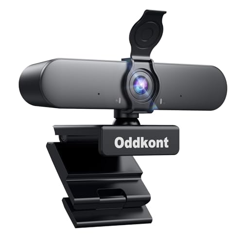 oddkont Full HD 1080P Webcam mit Mikrofon &...
