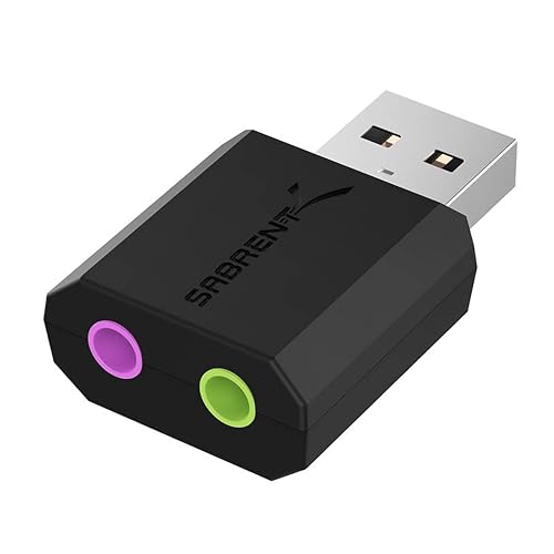 SABRENT USB Externe Soundkarte, USB auf...