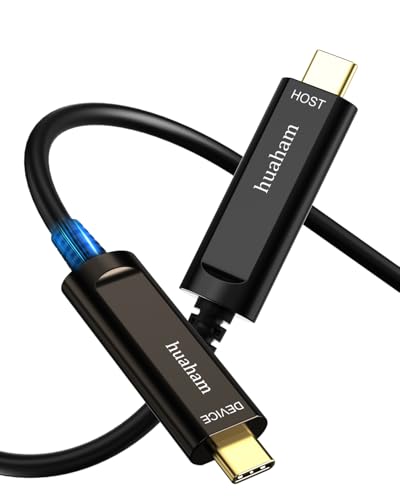 huaham USB C Glasfaserkabel 15m – 10 Gbps...