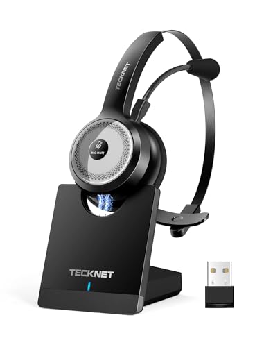 TECKNET Bluetooth PC Headset mit Mikrofon &...