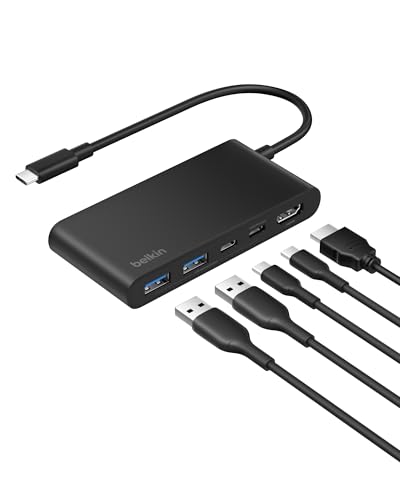 Belkin USB C Hub, 5-in-1 Docking Station,...