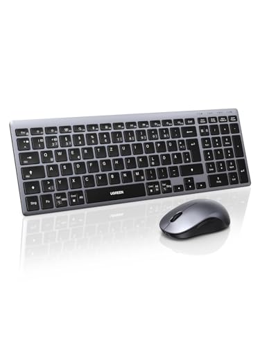 UGREEN Bluetooth Tastatur Maus Set kabellos...