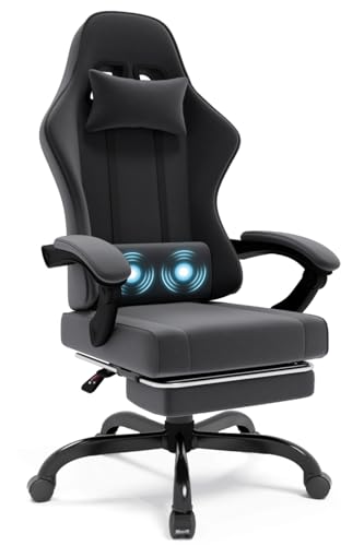 JUMMICO Gaming Stuhl Stoff, Bürostuhl...