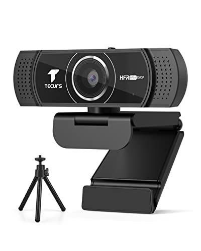 Webcam mit Mikrofon und Stativ, Tecurs Full...