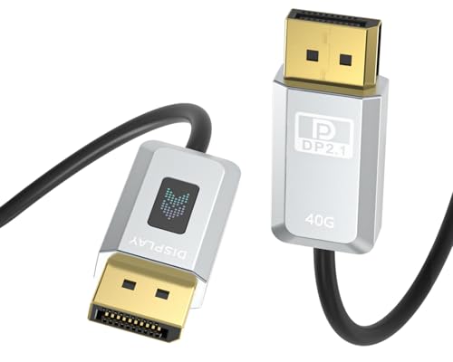 16K Glasfaser DisplayPort 2.1 Kabel 2M, DP...