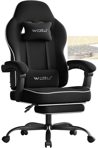 WOLTU Gaming Stuhl mit Taschenfederkissen,...