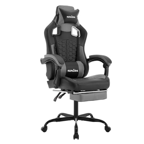 SUKIDA Gaming Stuhl, Ergonomischer...
