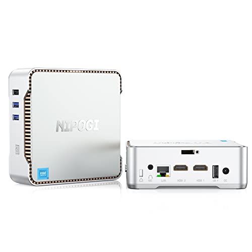 NiPoGi Mini PC Windows 11 Pro, Intel Celeron...