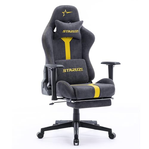 STARUZI Gaming Stuhl aus Wildlederimitat,...