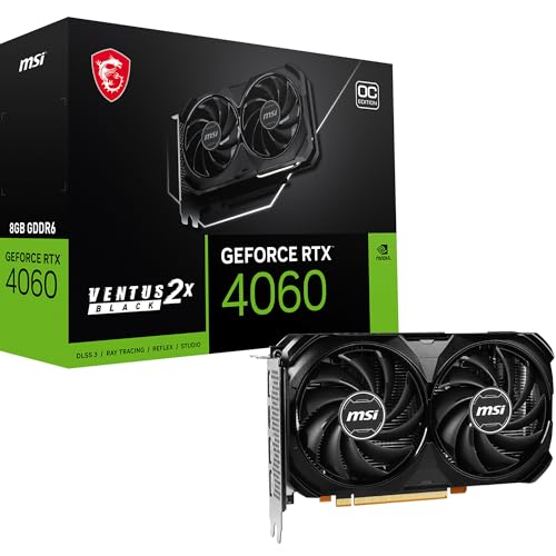 MSI GeForce RTX 4060 Ventus 2X Black 8G OC...
