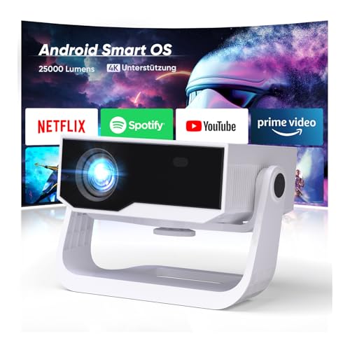 2025 Neuer Smart Beamer 4K Unterstützung,...