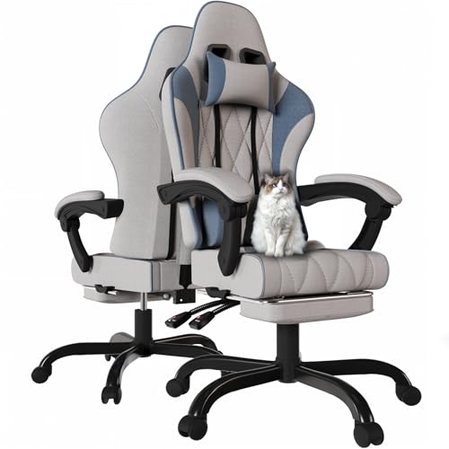 JUMMICO Gaming Stuhl Stoff mit...