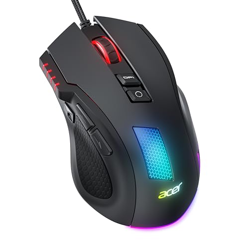 acer Gaming Maus mit Kabel 12800 DPI, Wired...