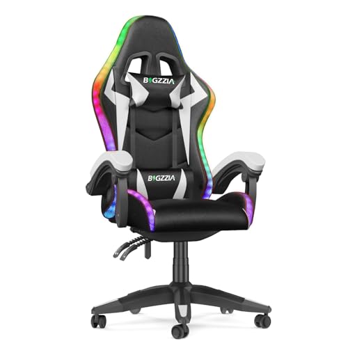 bigzzia Gaming Stuhl mit LED - Gaming Sessel...
