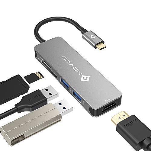 NOVOO USB C Hub (5 in 1) Aluminium mit HDMI...