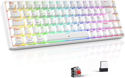 TECURS Gaming Tastatur Kabellos Mechanische...