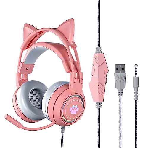 Yunseity Gaming-Headset, USB + 3,5 Mm...