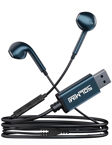 SOLMIMI USB In Ear PC Headset mit eingebautem...