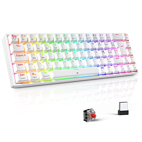 TECURS Mechanische Gaming Tastatur Kabellos,...