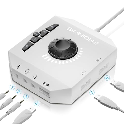 Externe Soundkarte, PHOINIKAS T10 USB Audio...