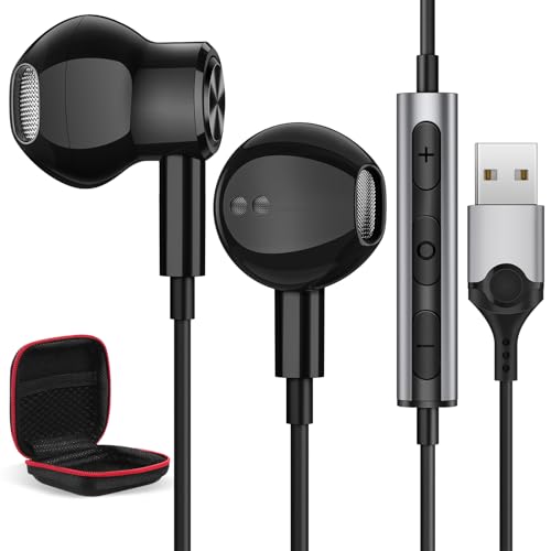 USB In Ear PC Headset mit Kabel 2.3M für PS4...