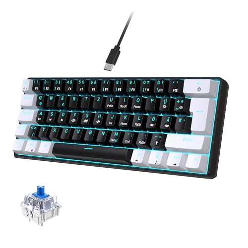 ELLOTECH 60% Mechanische Gaming-Tastatur...