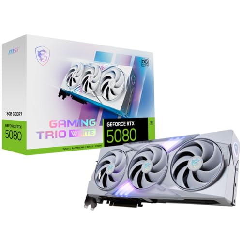 MSI GeForce RTX 5080 16G Gaming Trio OC White...