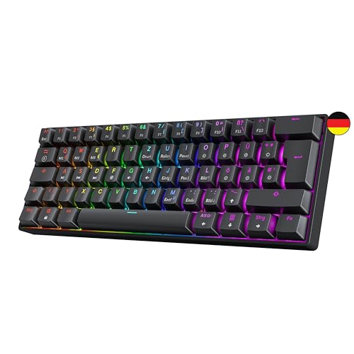 GK61 Hot-Swap Mechanische Gaming-Tastatur -...