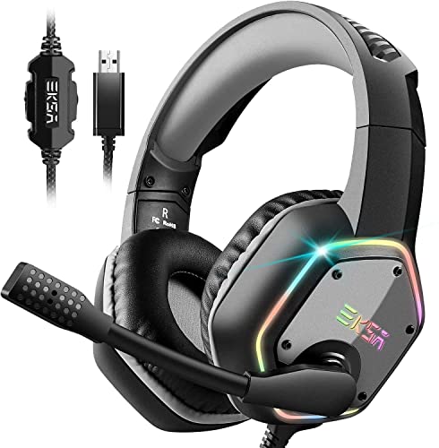 EKSA E1000 USB PC Gaming Headset mit...