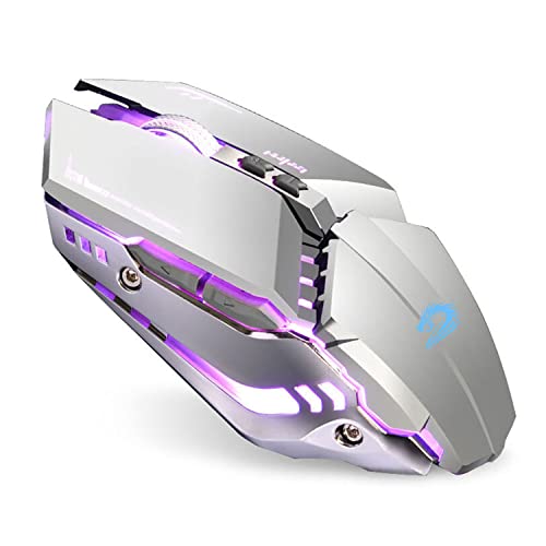 Uiosmuph T12 Wireless Gaming Maus, 2.4G LED...