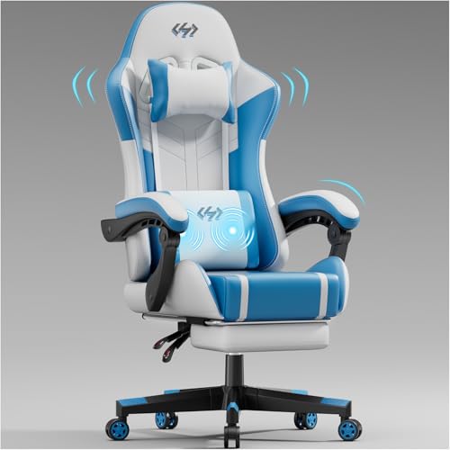 HLONONE Gaming Stuhl mit Massagefunktion,...