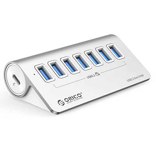 USB Hub, ORICO USB 3.2 Gen 2 Hub, 7 Port USB...
