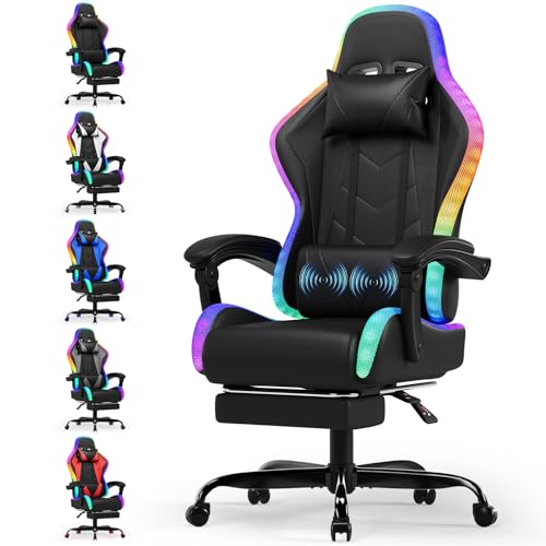 Devoko Gaming Stuhl mit led, Cool Racing...