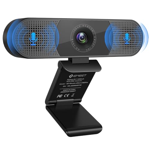 EMEET 1080P Webcam - C980PRO Webcam mit...