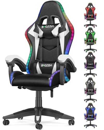 Racingreat Gaming-Stuhl LED, Gamer-Stuhl mit...