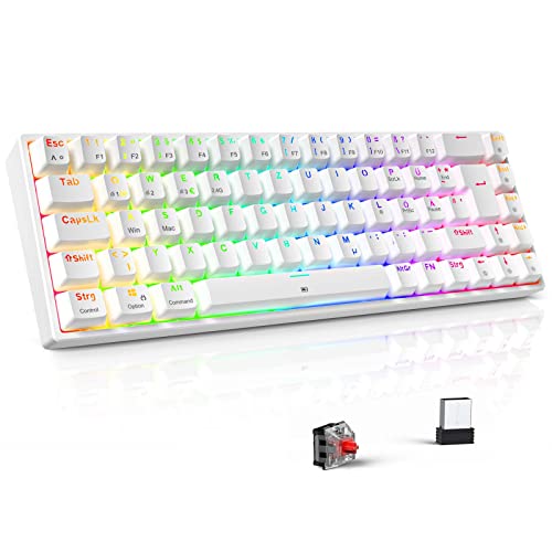 TECURS Gaming Tastatur Mechanische - Kabellos...