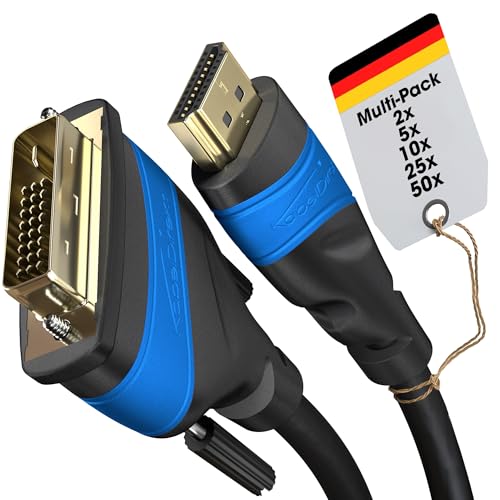 KabelDirekt – HDMI DVI Adapter Kabel mit...