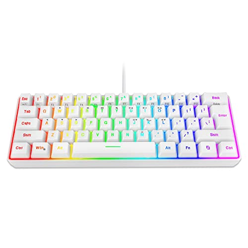 Snpurdiri 60% Prozent Gaming Tastatur, Mini...