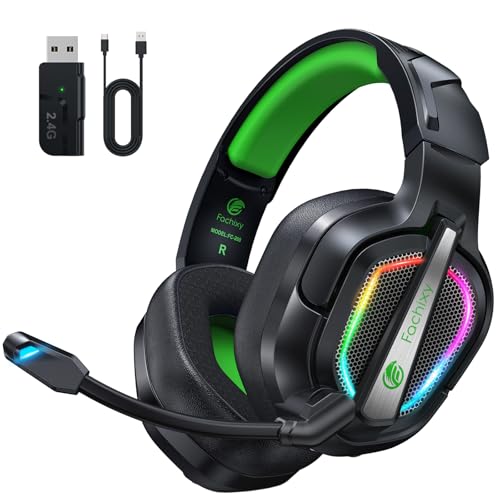 Fachixy FC200 Wireless Gaming Headset, 2.4G...