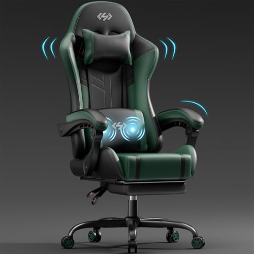 HLONONE Gaming Stuhl mit Massagefunktion,...