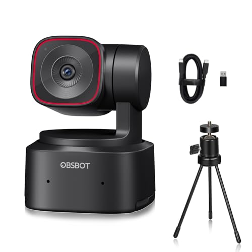 OBSBOT Tiny 2 Lite, PTZ 4K Webcam 1080P@60fps...