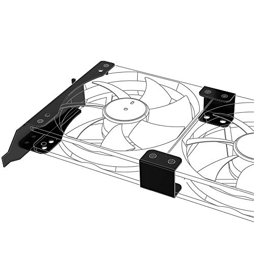 Akasa PCI Slot Halterung für ein/zwei 120mm...