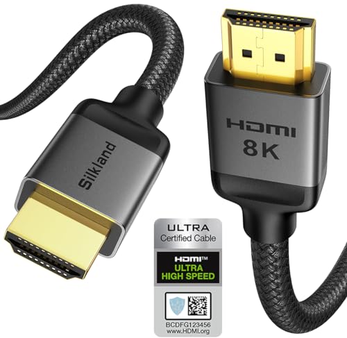 Silkland 10K 8K HDMI 2.1 Kabel 2m,...