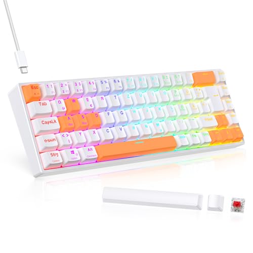 TECURS Gaming-Tastatur Mechanische...