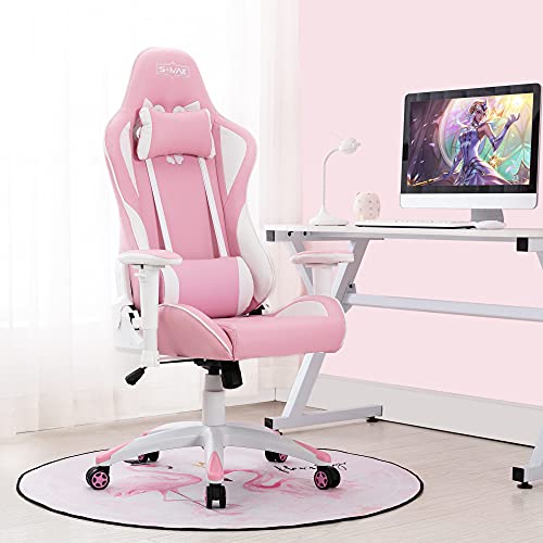 SMAX Gaming Stuhl Pink Gamer Stuhl Bürostuhl...