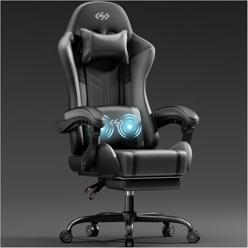 HLONONE Gaming Stuhl mit Massagefunktion,...