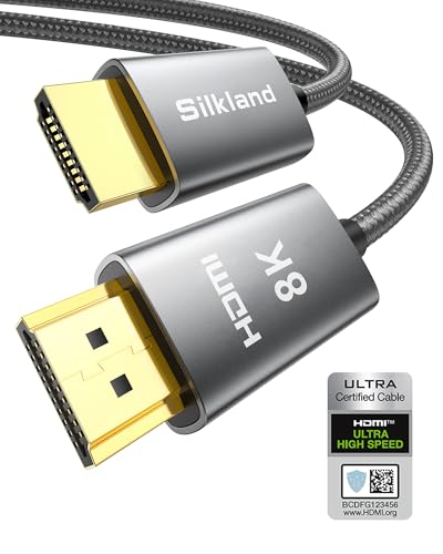 Silkland 8K HDMI 2.1 Kabel 5m, Zertifiziertes...