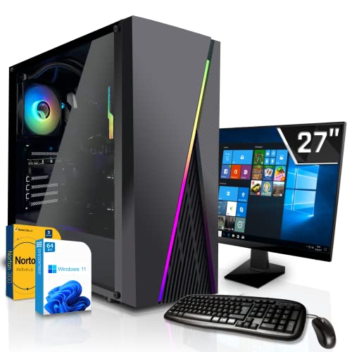 SYSTEMTREFF® Basic Gaming Komplett PC Set...