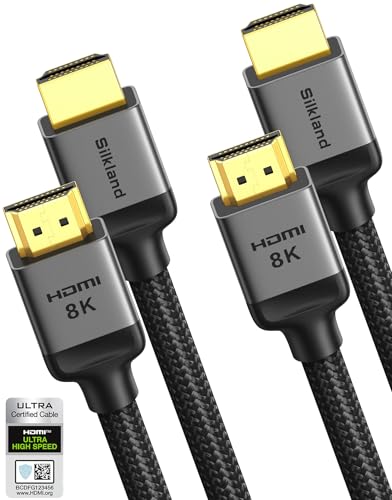 Silkland 10K 8K HDMI 2.1 Kabel 3m, 2Pack...